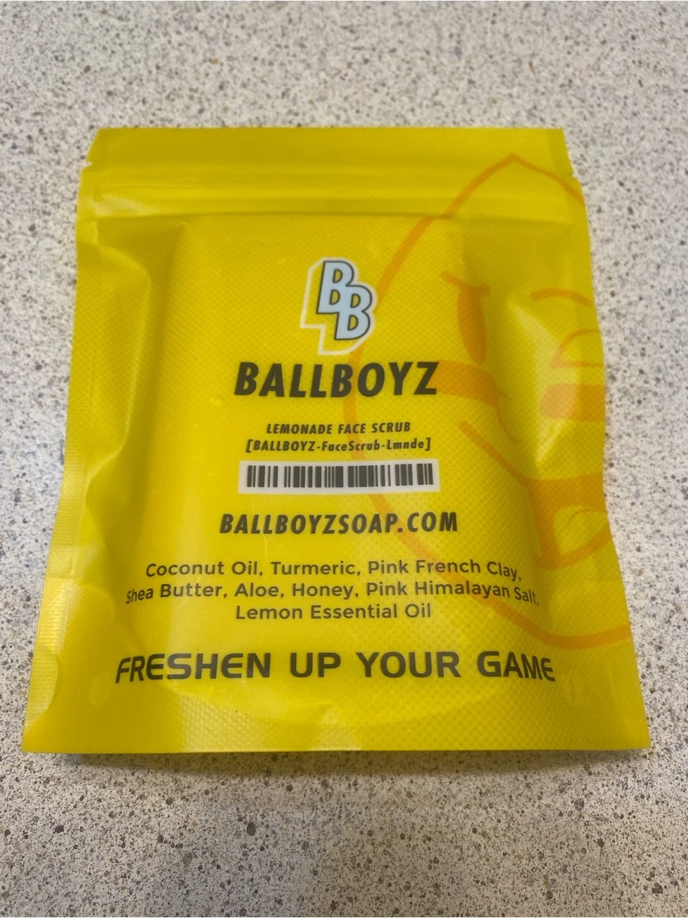 Ballboyz Lemonade Face Scrub – Yellow